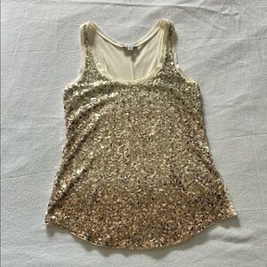 Express Gold Sequin Tank Top